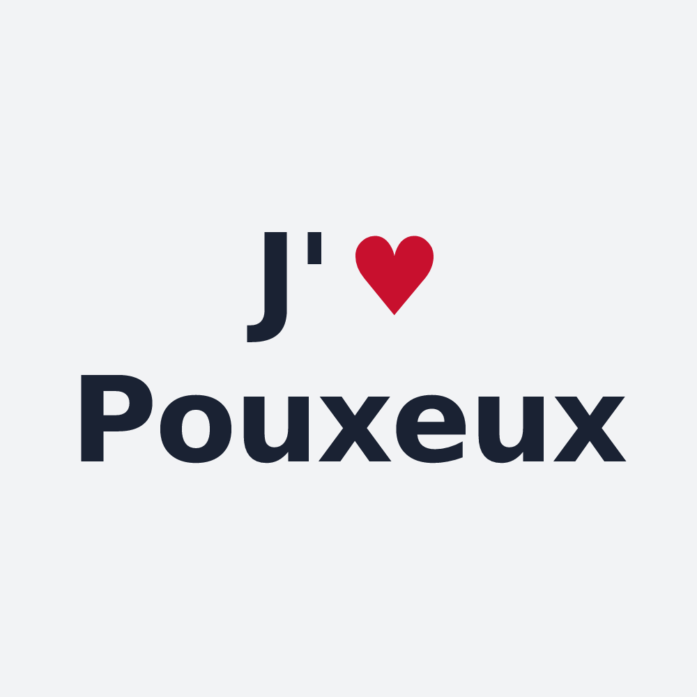 Poster personnalisé Pouxeux — design J'aime Pouxeux