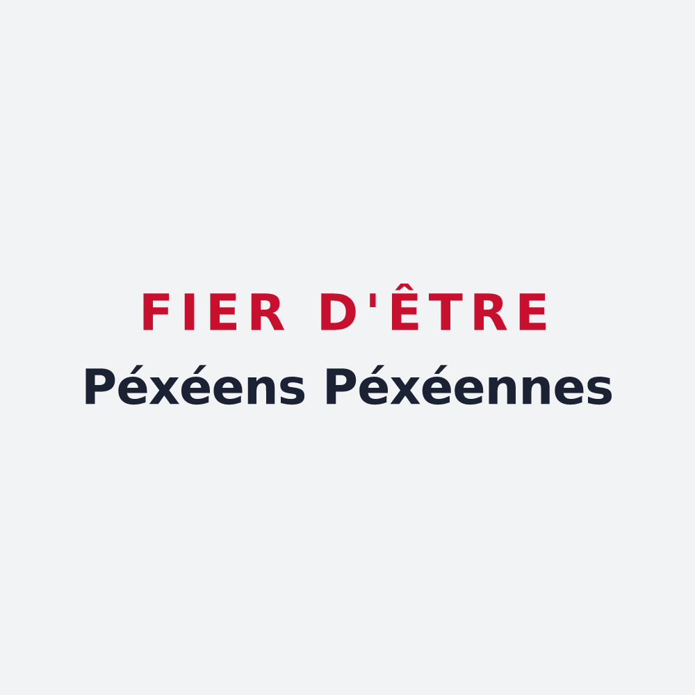 Poster « Fier d'être Péxéens Péxéennes » — design pour Pouxeux
