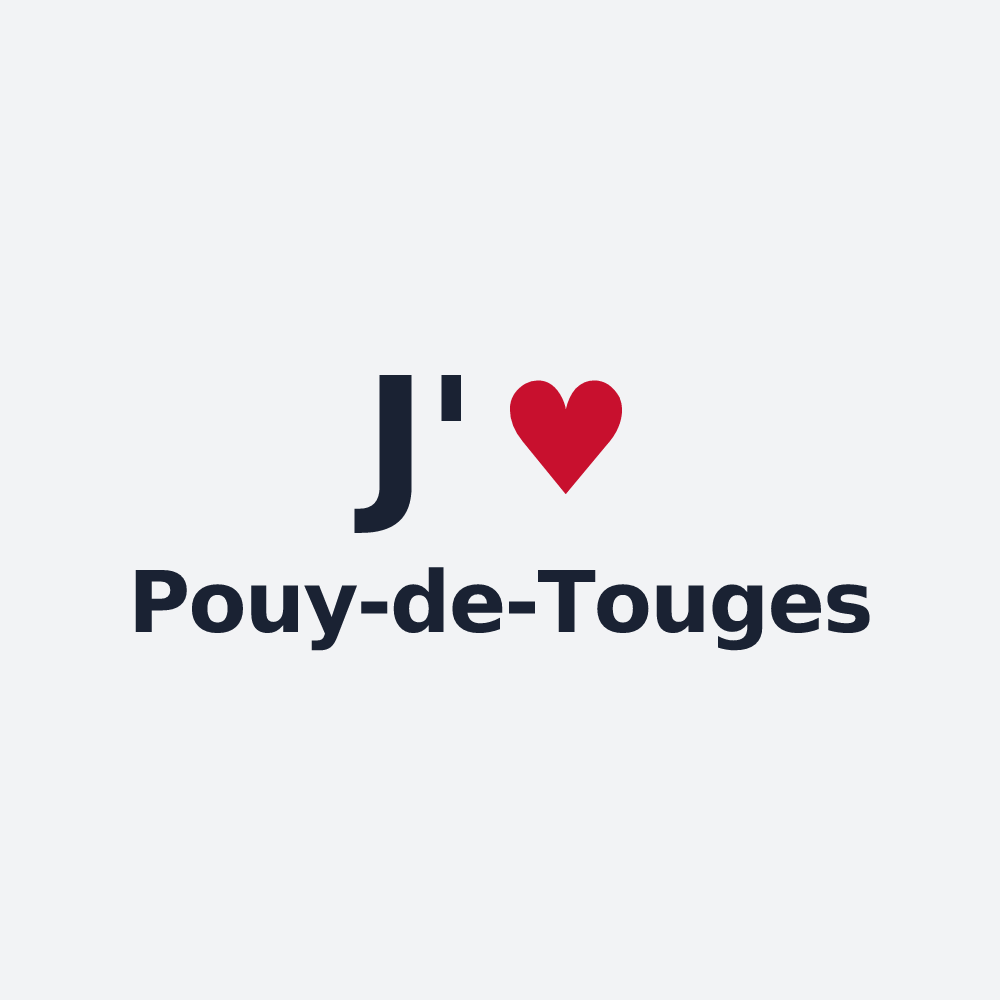 Poster personnalisé Pouy-de-Touges — design J'aime Pouy-de-Touges
