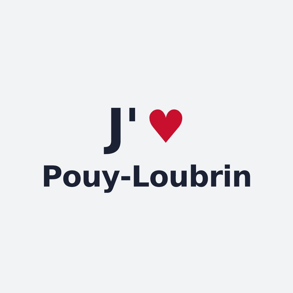 Poster personnalisé Pouy-Loubrin — design J'aime Pouy-Loubrin