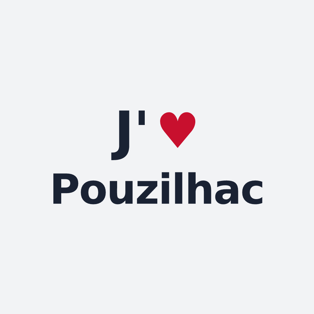 Poster personnalisé Pouzilhac — design J'aime Pouzilhac