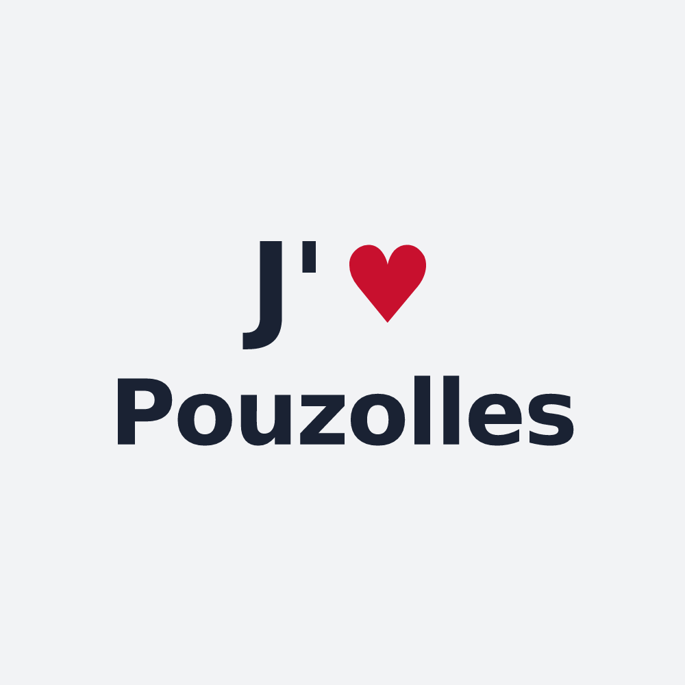 Poster personnalisé Pouzolles — design J'aime Pouzolles
