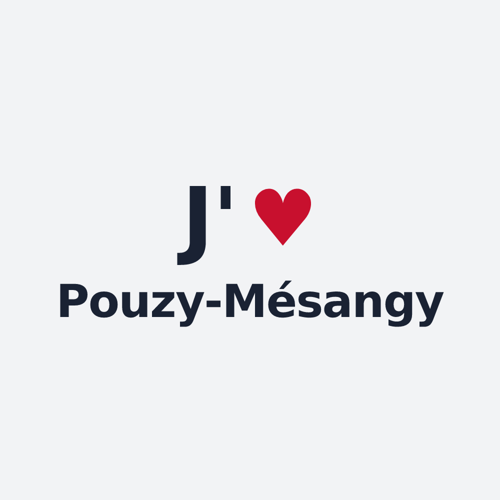 Poster personnalisé Pouzy-Mésangy — design J'aime Pouzy-Mésangy