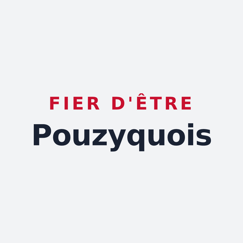 Poster « Fier d'être Pouzyquois » — design pour Pouzy-Mésangy
