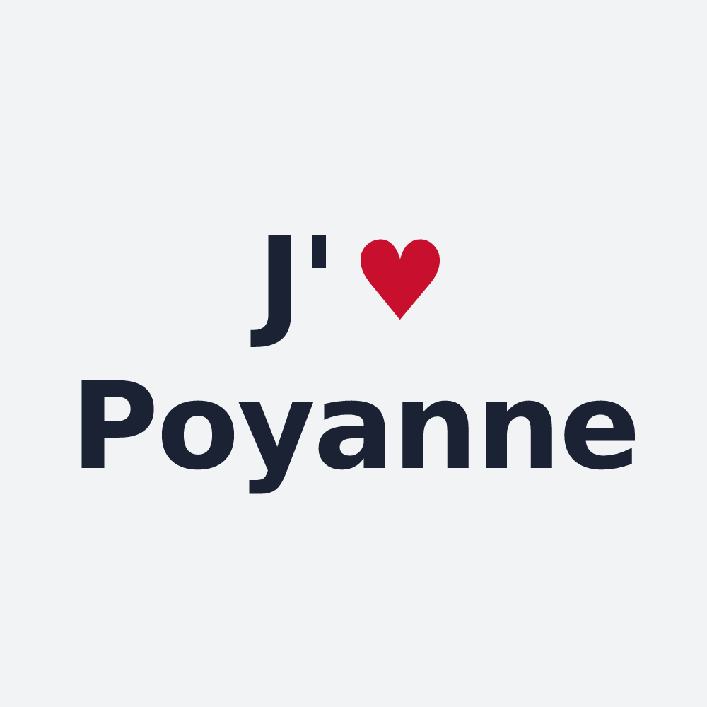 Poster personnalisé Poyanne — design J'aime Poyanne
