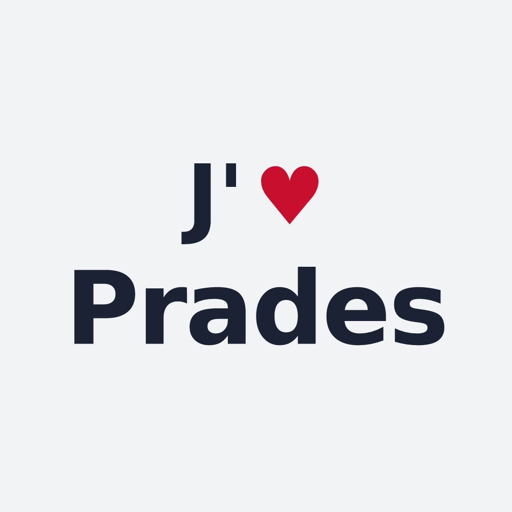 Poster personnalisé Prades — design J'aime Prades