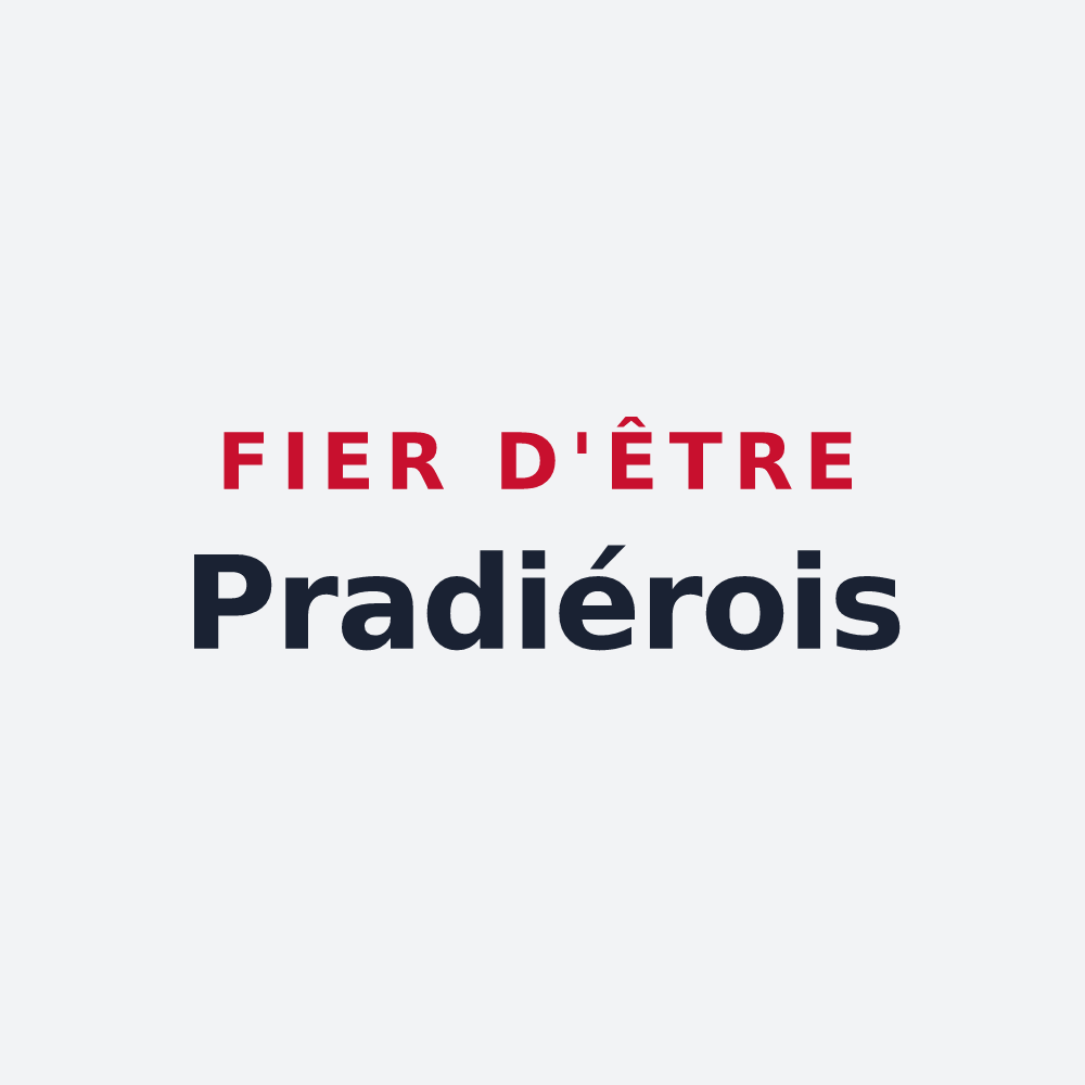 Poster « Fier d'être Pradiérois » — design pour Pradières