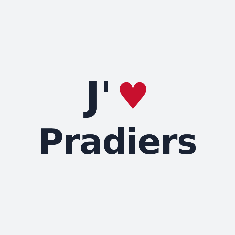 Poster personnalisé Pradiers — design J'aime Pradiers
