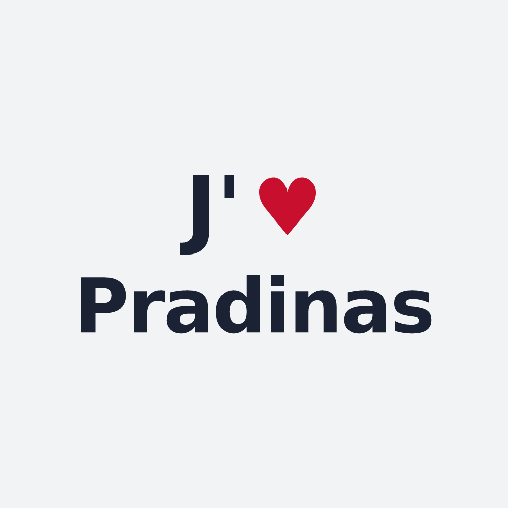 Poster personnalisé Pradinas — design J'aime Pradinas