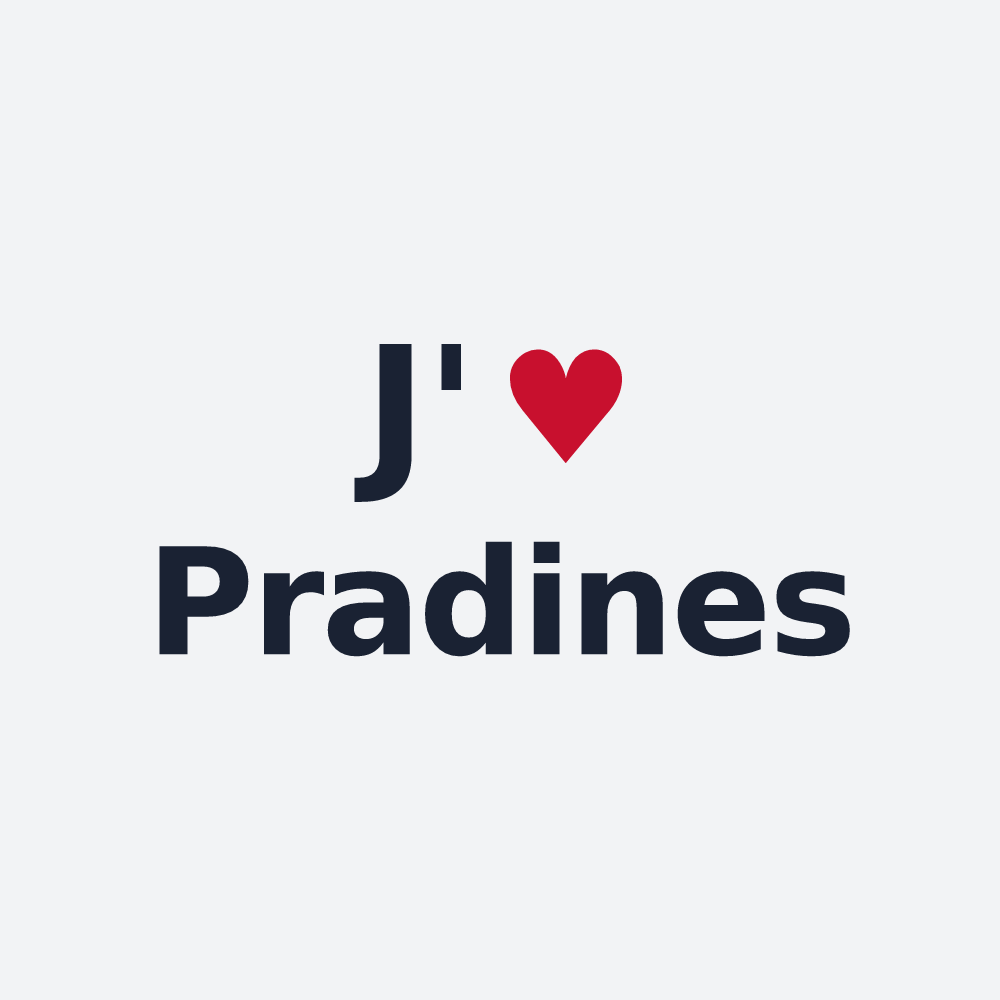 Poster personnalisé Pradines — design J'aime Pradines