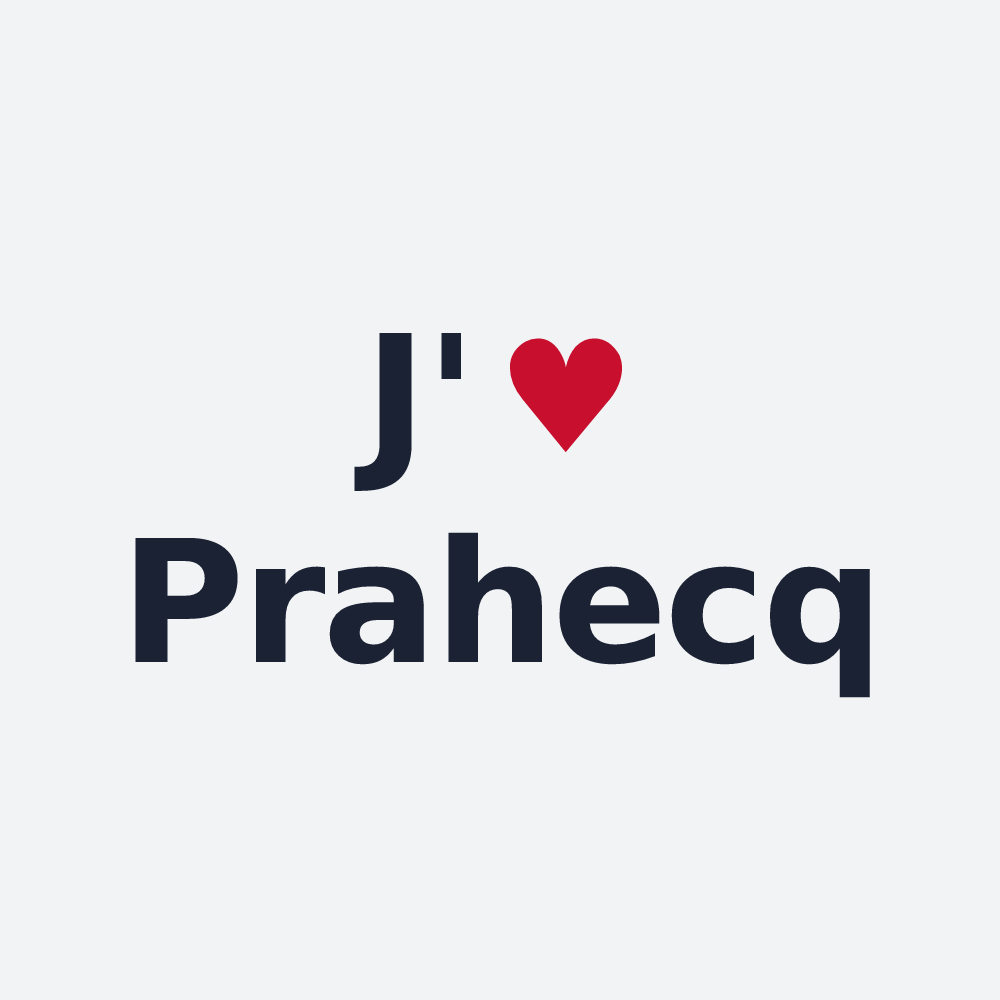 Poster personnalisé Prahecq — design « J'aime Prahecq » imprimé sur le poster