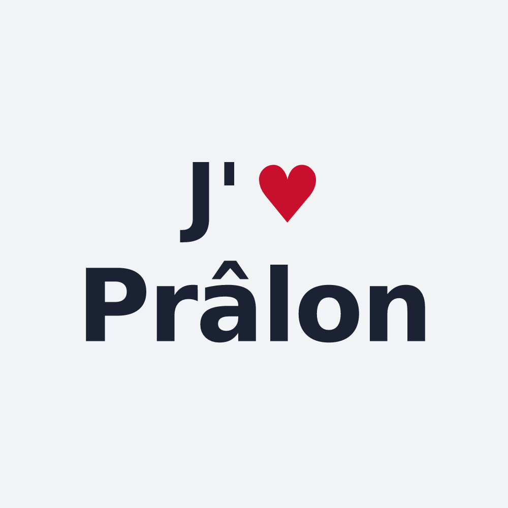 Poster personnalisé Prâlon — design J'aime Prâlon