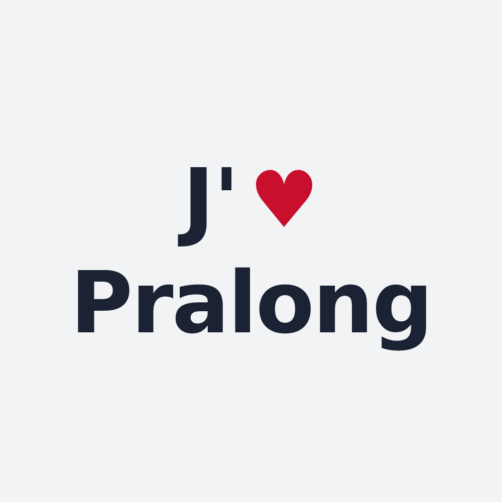 Poster personnalisé Pralong — design J'aime Pralong