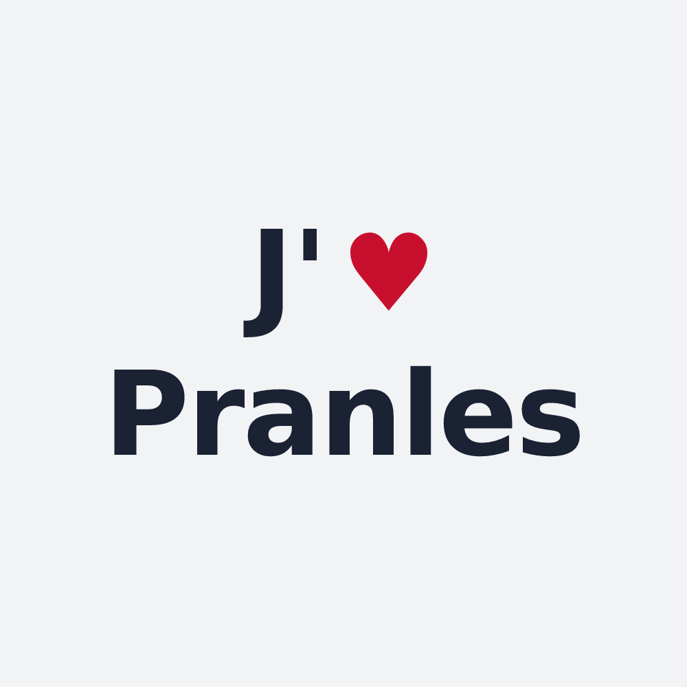 Poster personnalisé Pranles — design J'aime Pranles
