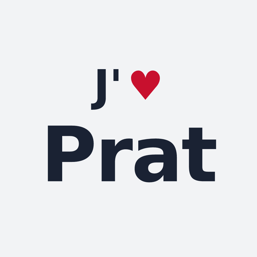 Poster personnalisé Prat — design J'aime Prat