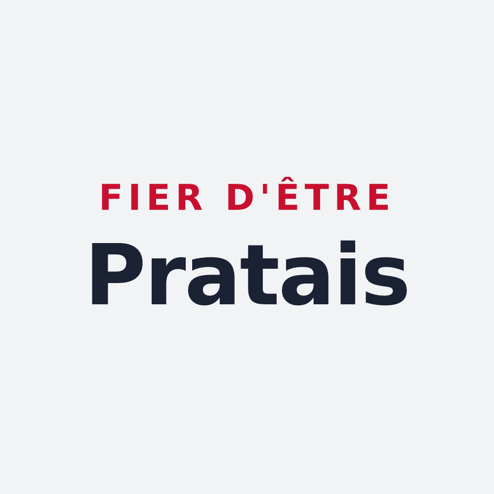 Poster « Fier d'être Pratais » — design pour Prat