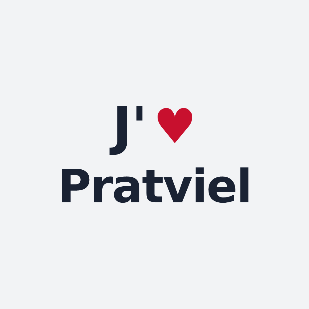 Poster personnalisé Pratviel — design J'aime Pratviel