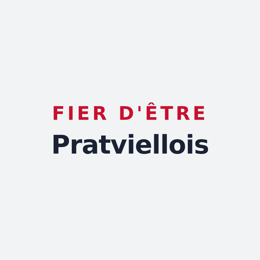 Poster « Fier d'être Pratviellois » — design pour Pratviel