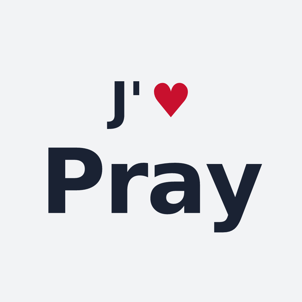 Poster personnalisé Pray — design J'aime Pray