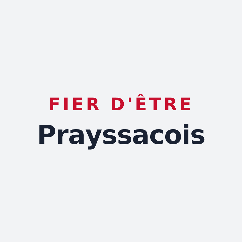 Poster « Fier d'être Prayssacois » — design pour Prayssac