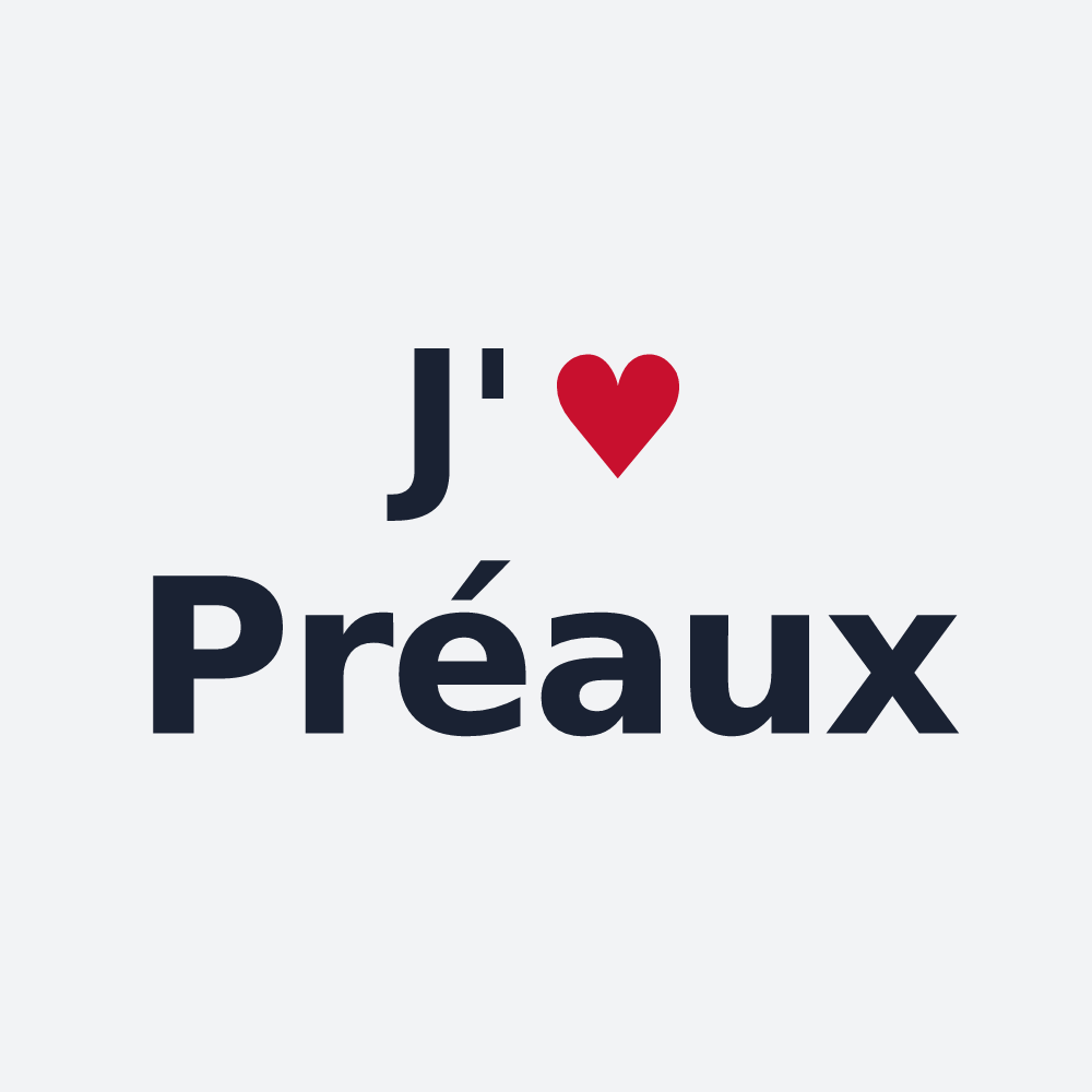 Poster personnalisé Préaux — design J'aime Préaux