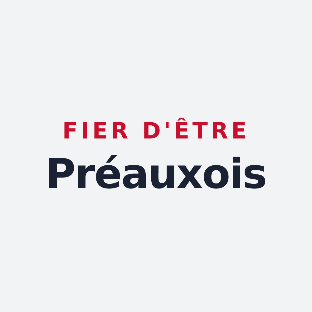 Poster « Fier d'être Préauxois » — design pour Préaux