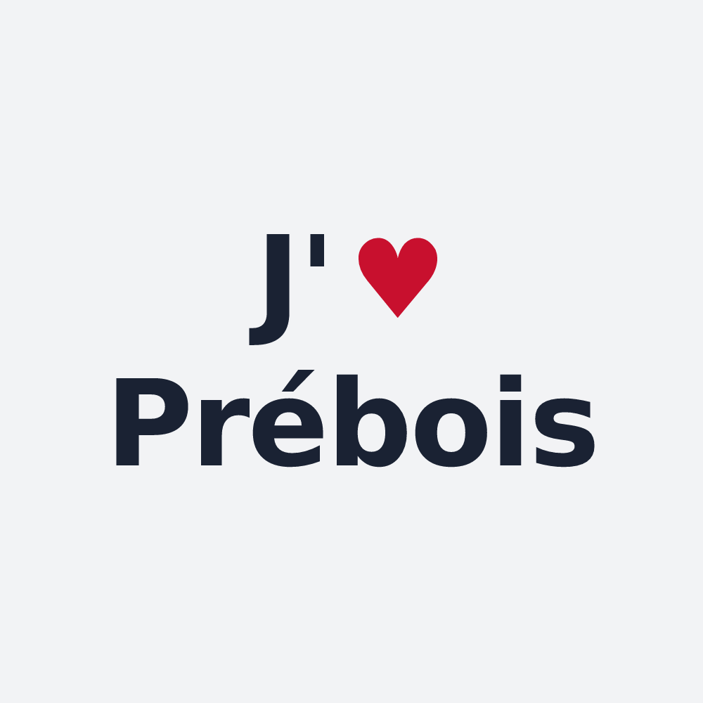 Poster personnalisé Prébois — design J'aime Prébois