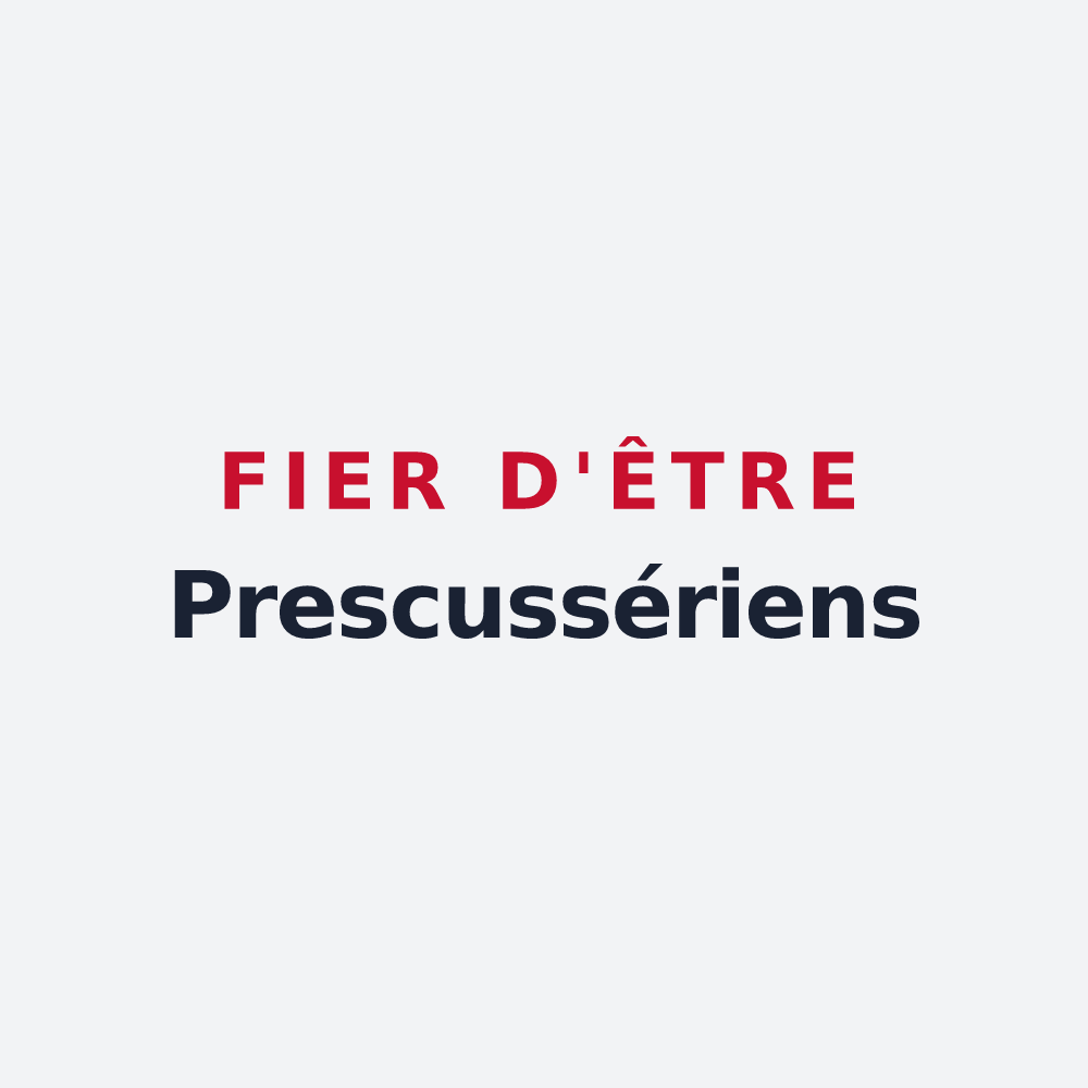 Poster « Fier d'être Prescussériens » — design pour Précieux