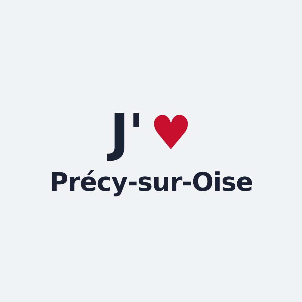 Poster personnalisé Précy-sur-Oise — design J'aime Précy-sur-Oise