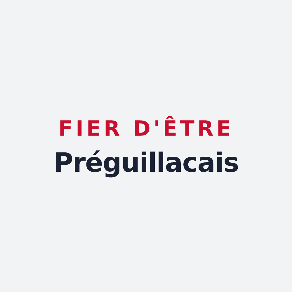 Poster « Fier d'être Préguillacais » — design pour Préguillac