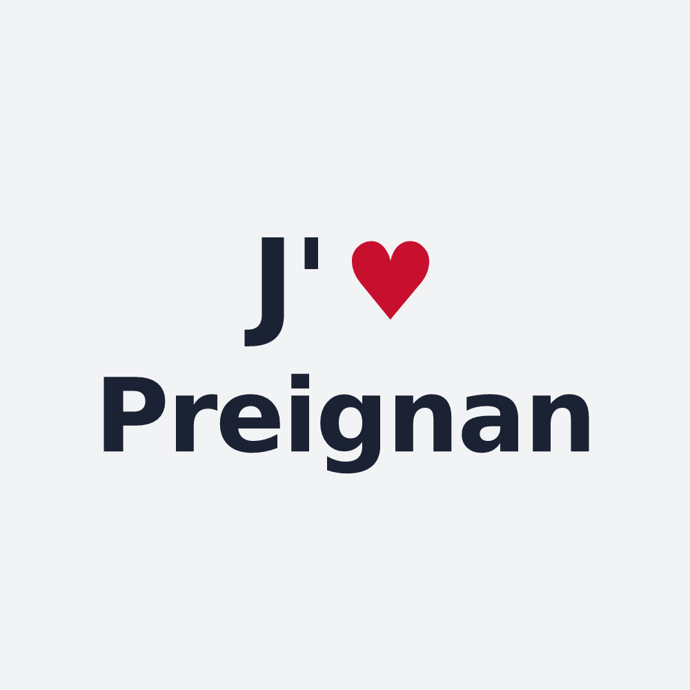 Poster personnalisé Preignan — design J'aime Preignan