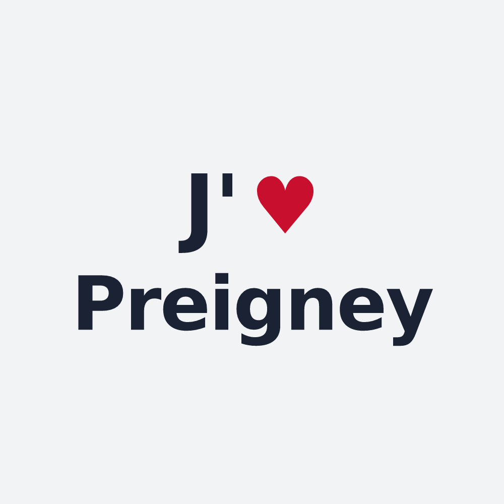 Poster personnalisé Preigney — design J'aime Preigney