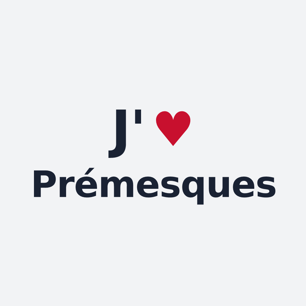 Poster personnalisé Prémesques — design J'aime Prémesques