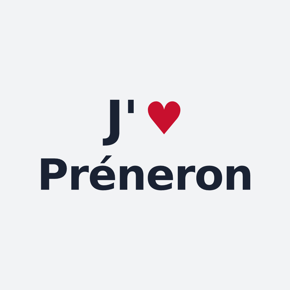 Poster personnalisé Préneron — design J'aime Préneron