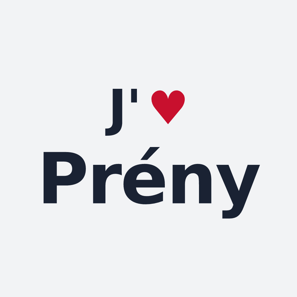 Poster personnalisé Prény — design J'aime Prény