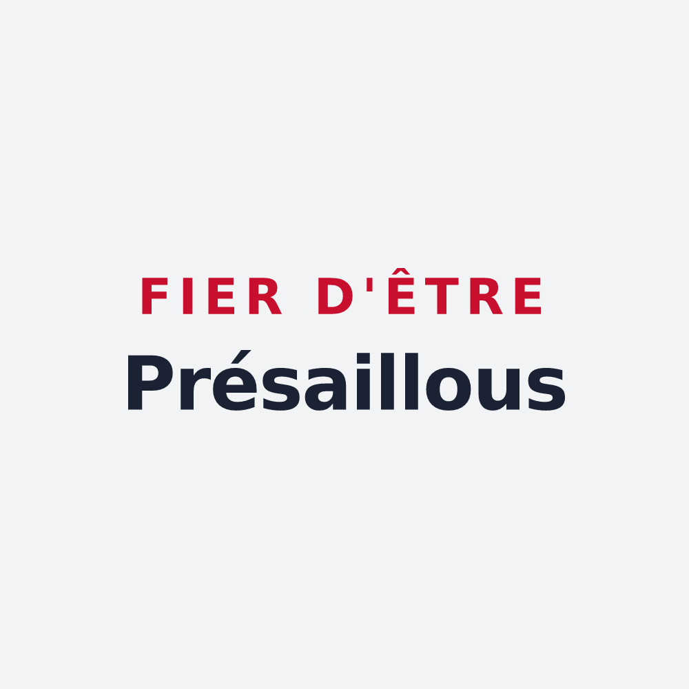 Poster « Fier d'être Présaillous » — design pour Présailles