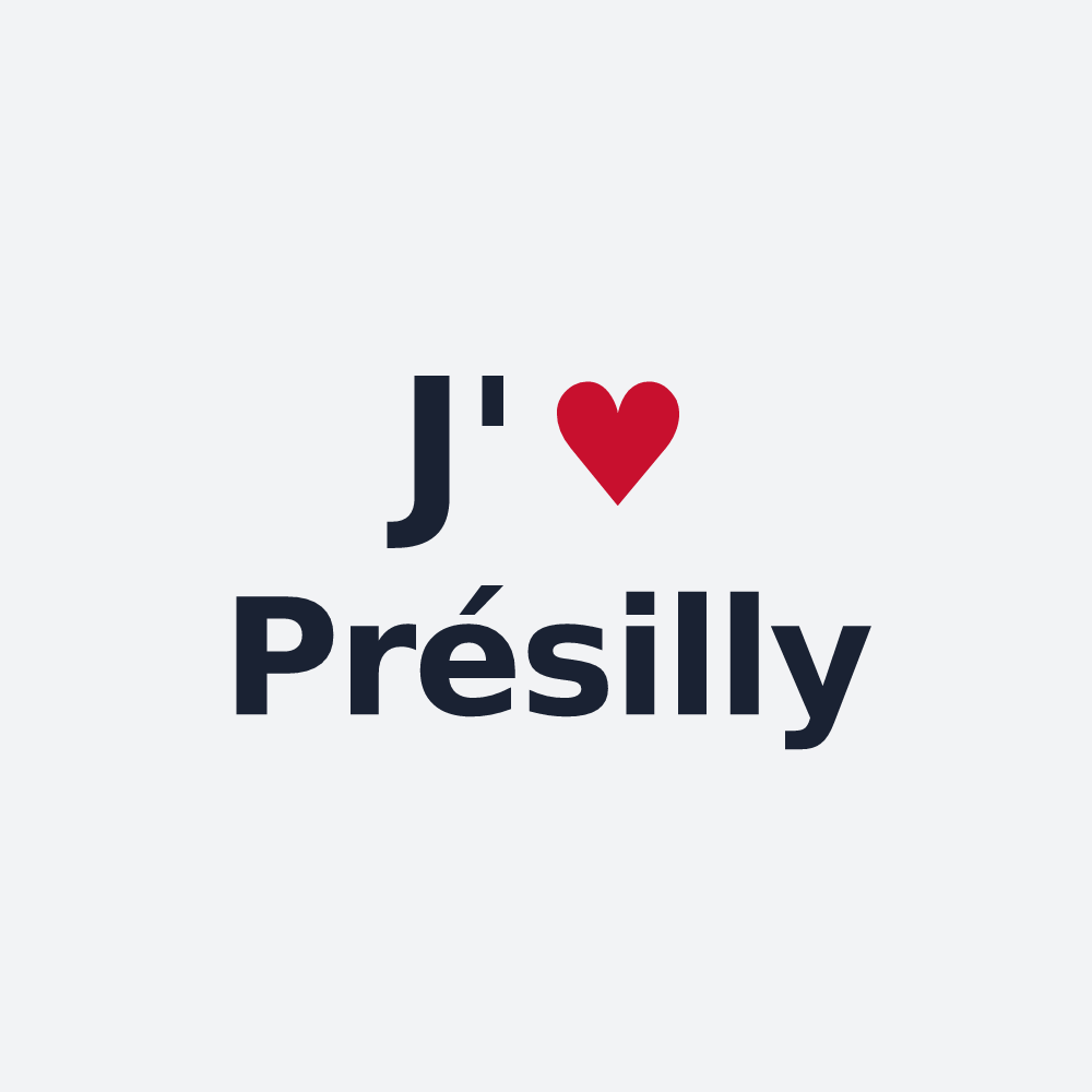 Poster personnalisé Présilly — design J'aime Présilly