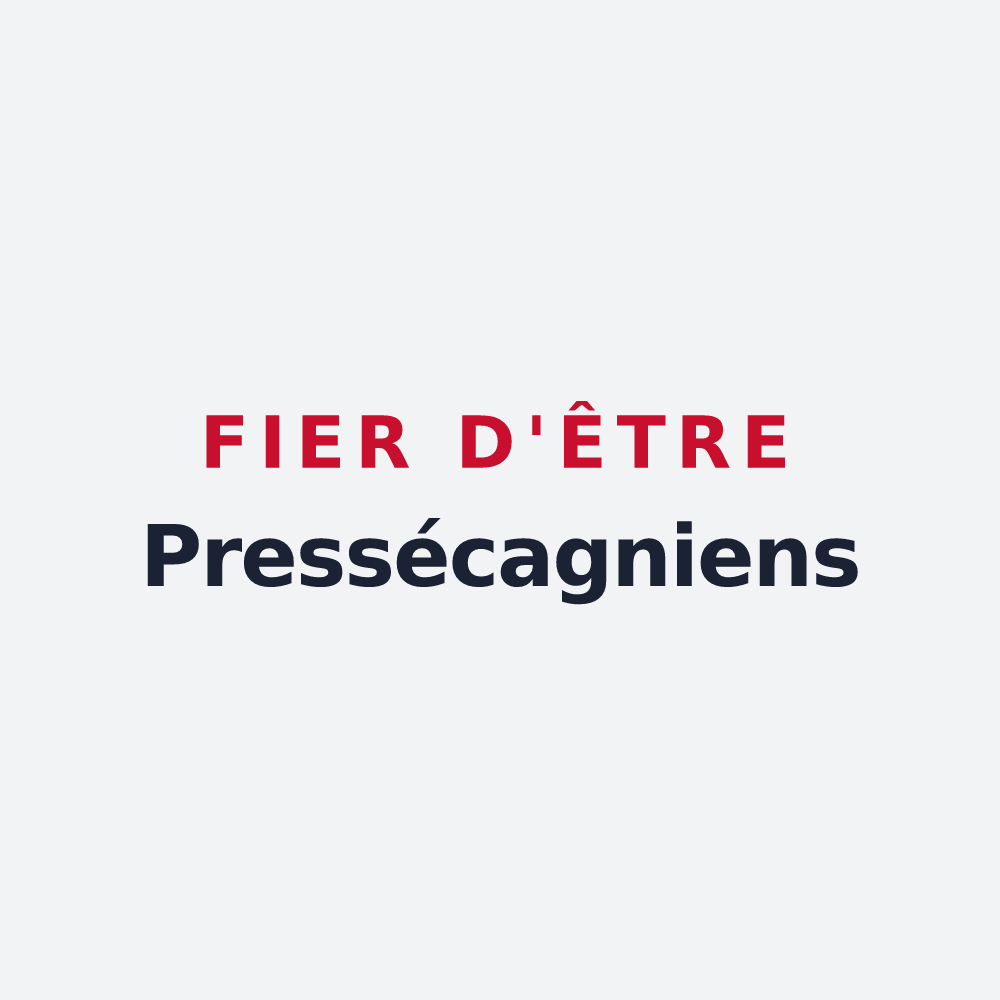 Poster « Fier d'être Pressécagniens » — design pour Pressagny-l'Orgueilleux
