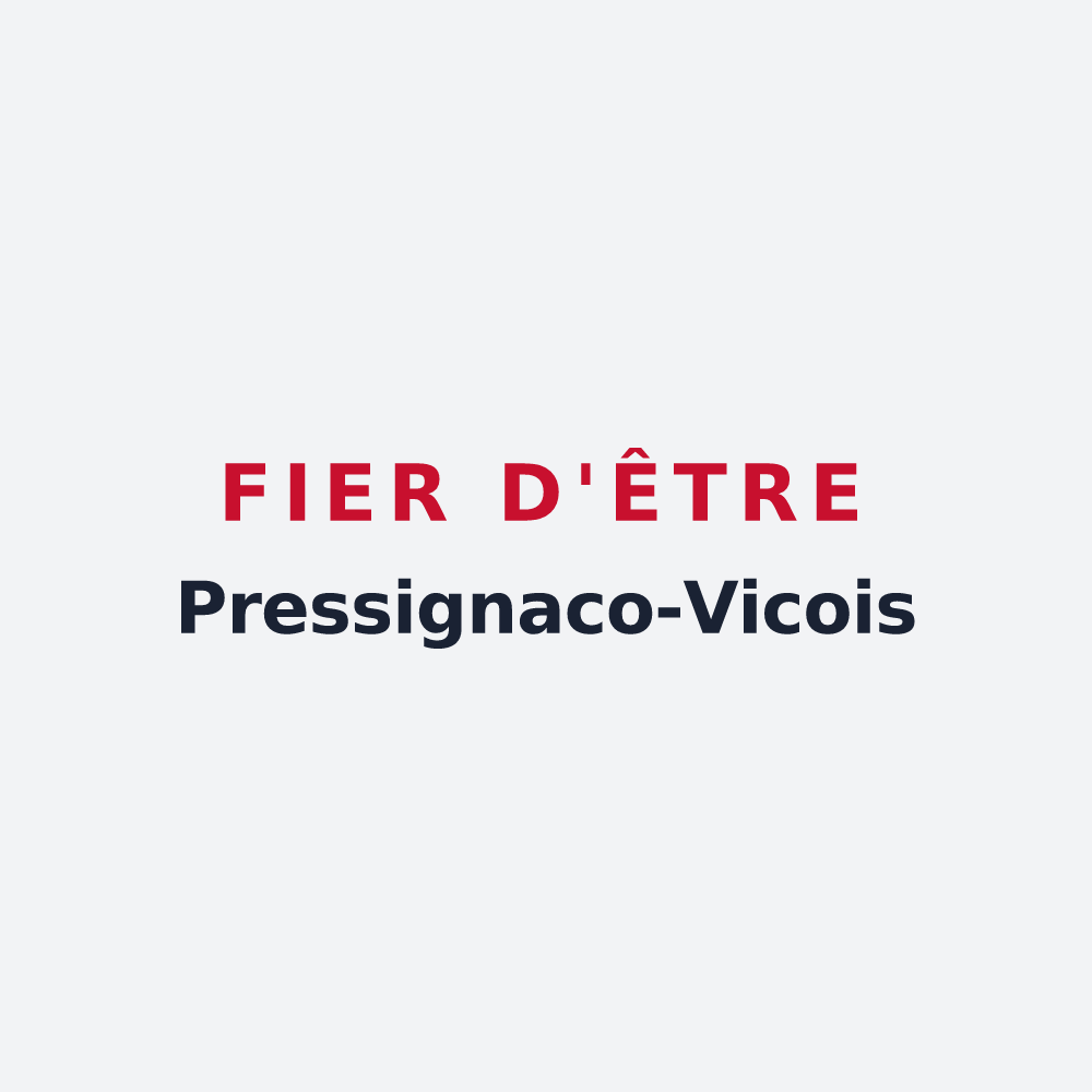 Poster « Fier d'être Pressignaco-Vicois » — design pour Pressignac-Vicq