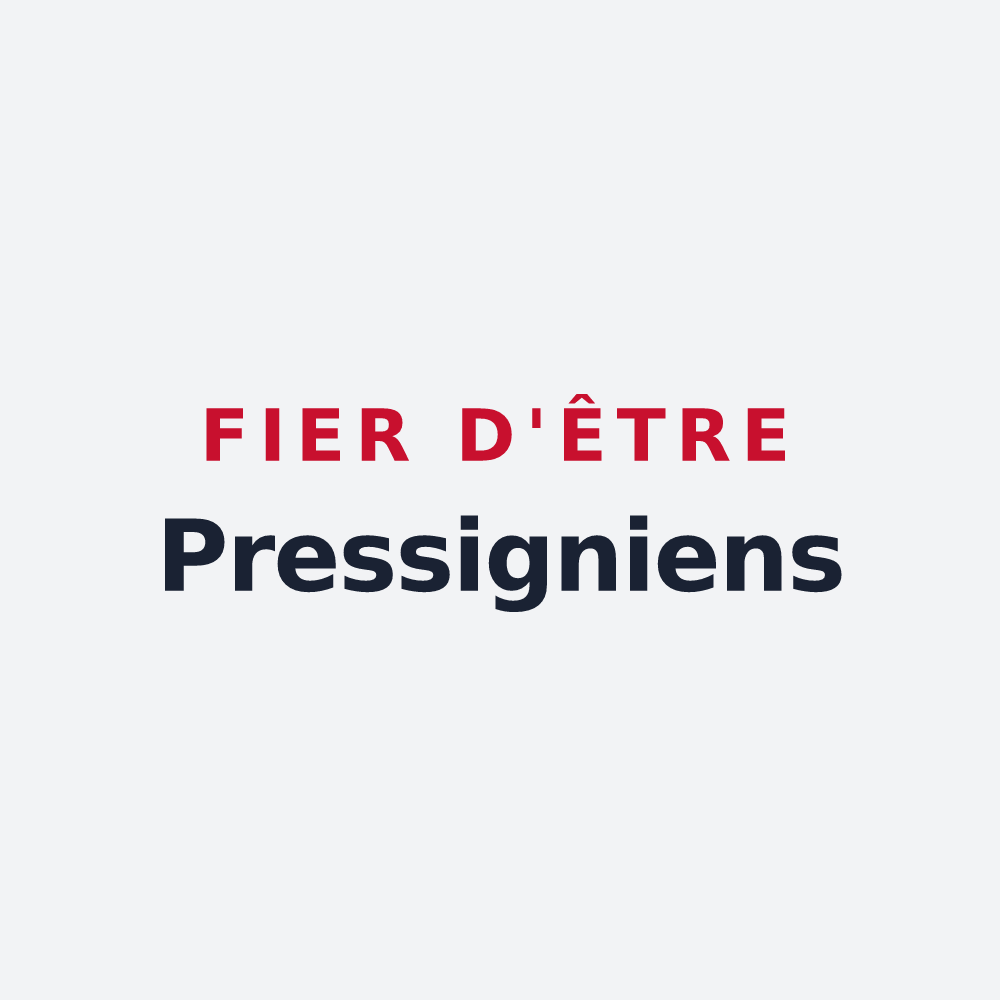 Poster « Fier d'être Pressigniens » — design pour Pressigny-les-Pins