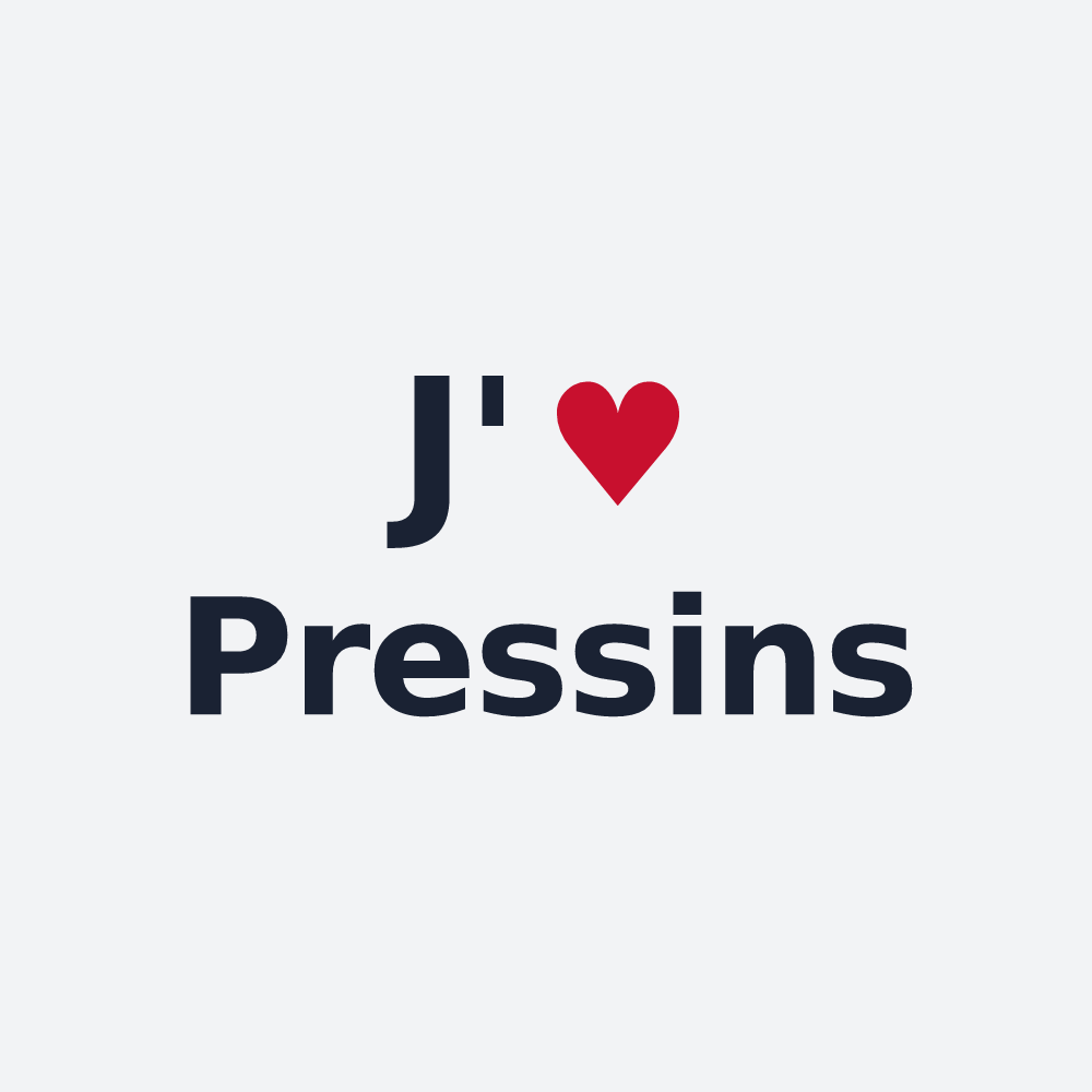 Poster personnalisé Pressins — design J'aime Pressins