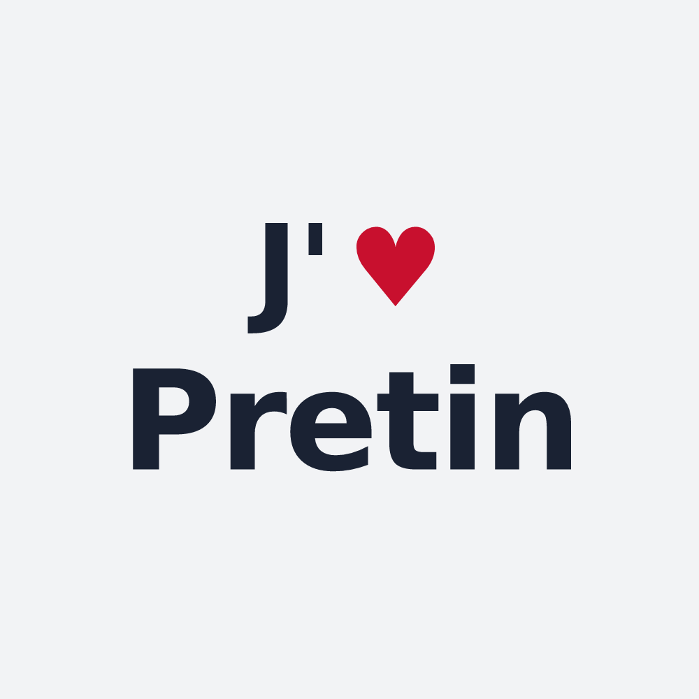 Poster personnalisé Pretin — design J'aime Pretin