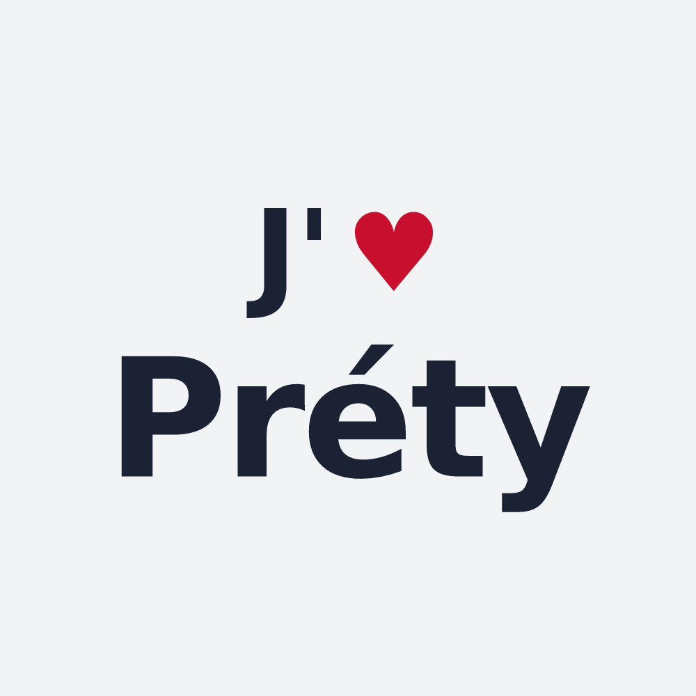Poster personnalisé Préty — design J'aime Préty