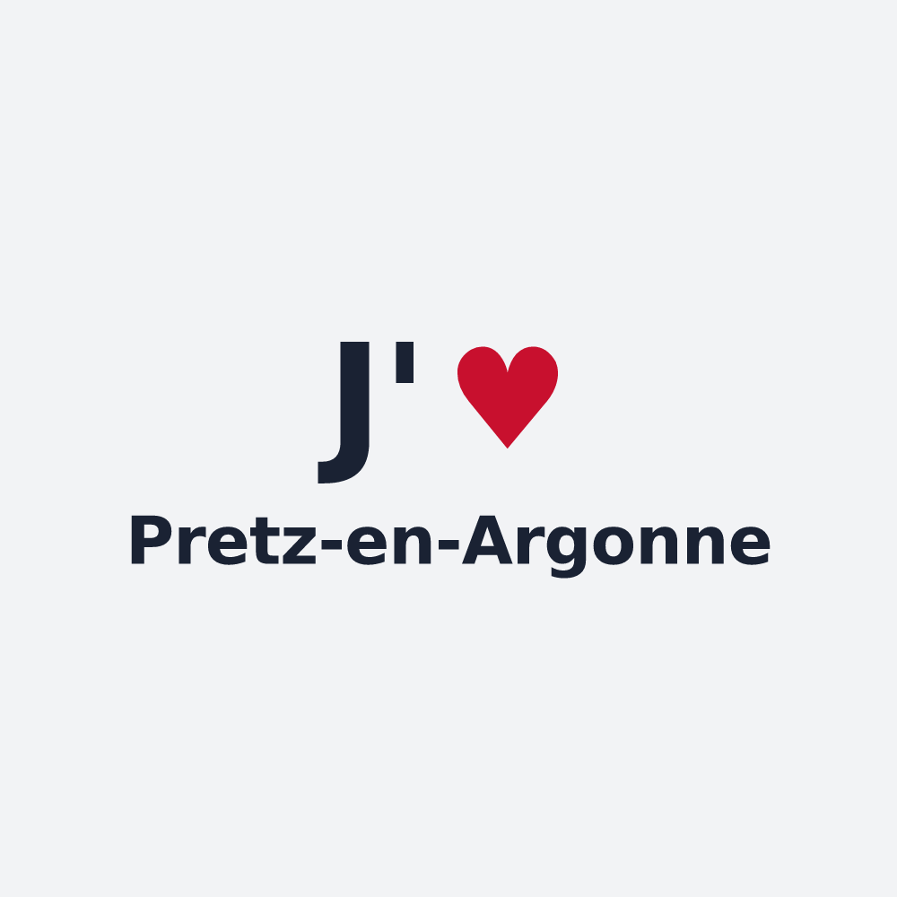 Poster personnalisé Pretz-en-Argonne — design J'aime Pretz-en-Argonne