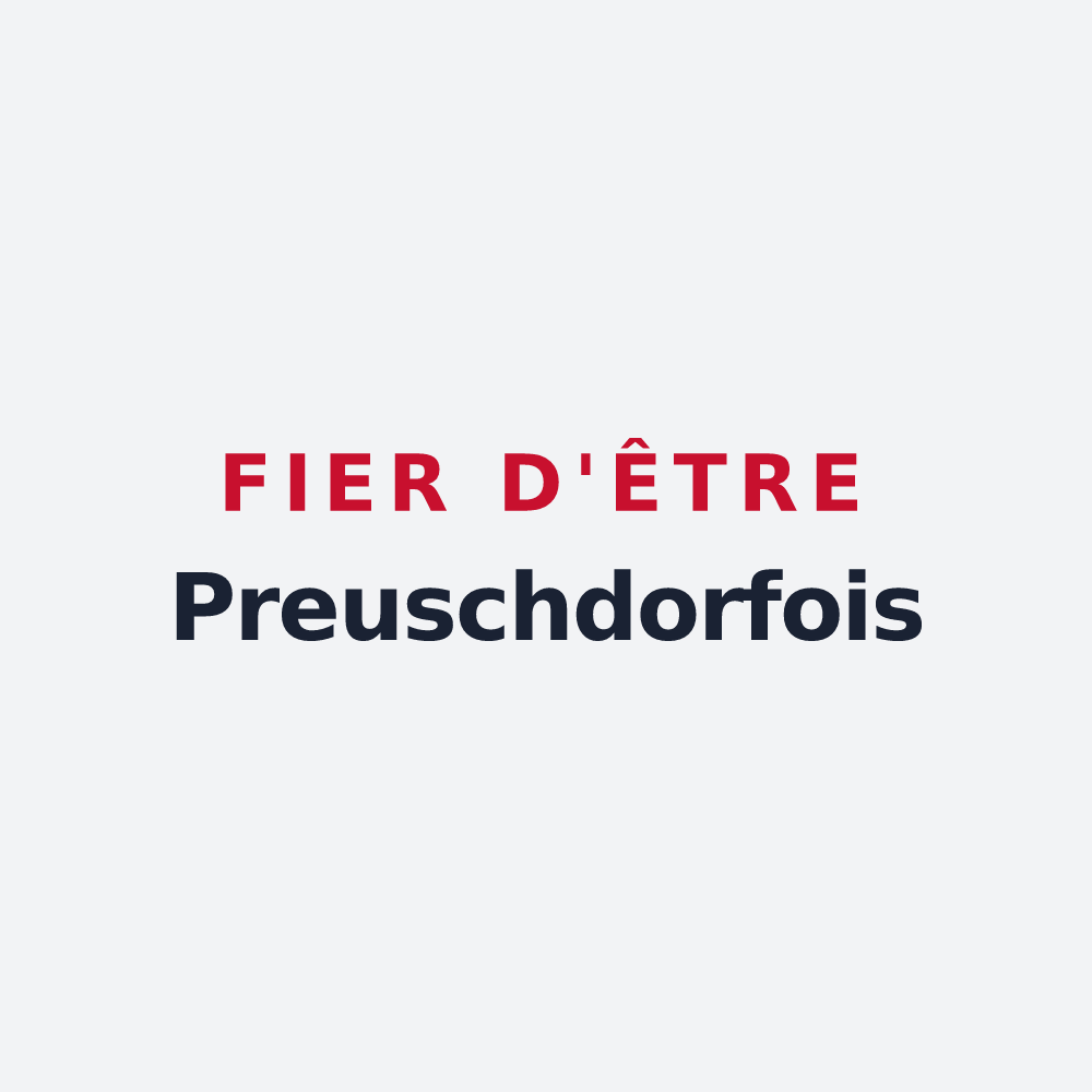 Poster « Fier d'être Preuschdorfois » — design pour Preuschdorf