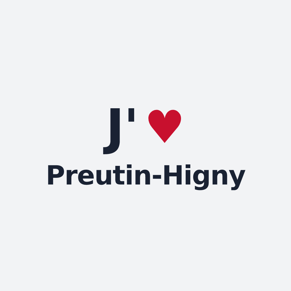 Poster personnalisé Preutin-Higny — design J'aime Preutin-Higny