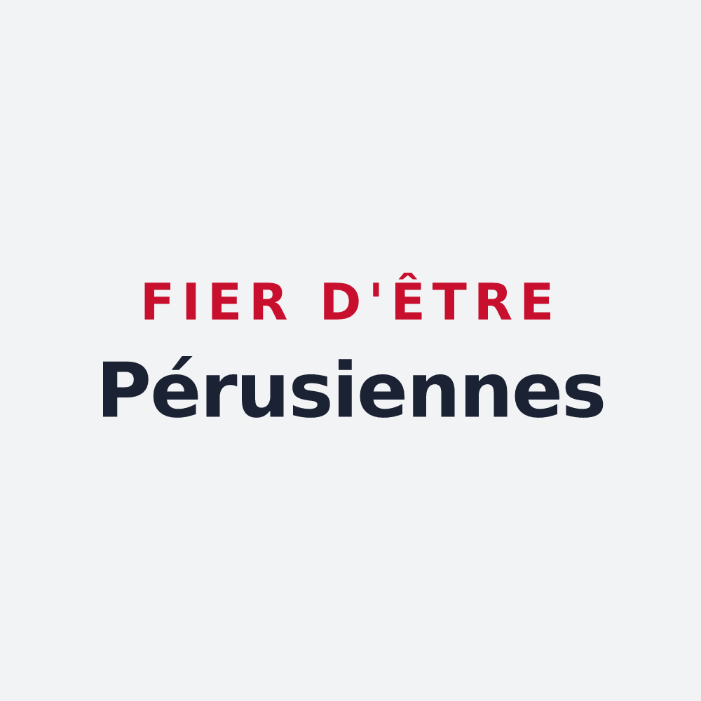 Poster « Fier d'être Pérusiennes » — design pour Preux-au-Sart