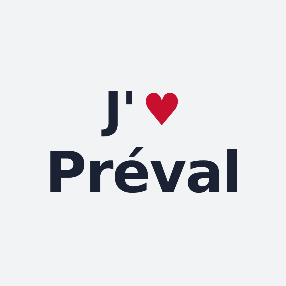 Poster personnalisé Préval — design J'aime Préval