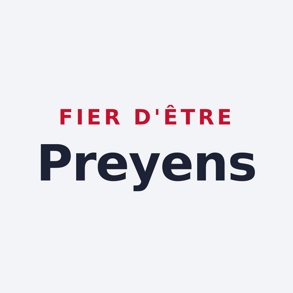 Poster « Fier d'être Preyens » — design pour Prey