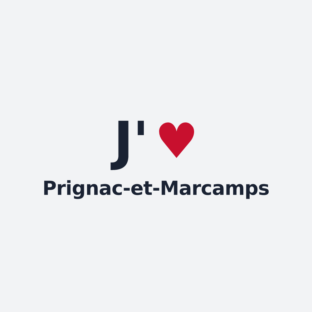Poster personnalisé Prignac-et-Marcamps — design J'aime Prignac-et-Marcamps